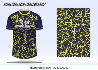 Soccer jersey sport t-shirt design mockup for football club