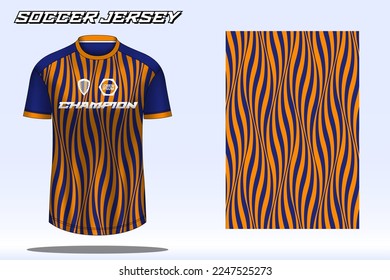 Soccer jersey sport t-shirt design mockup for football club