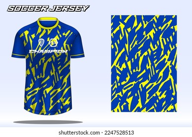 Soccer jersey sport t-shirt design mockup for football club