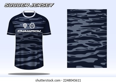 Soccer jersey sport t-shirt design mockup for football club