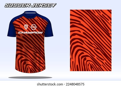 Soccer jersey sport t-shirt design mockup for football club