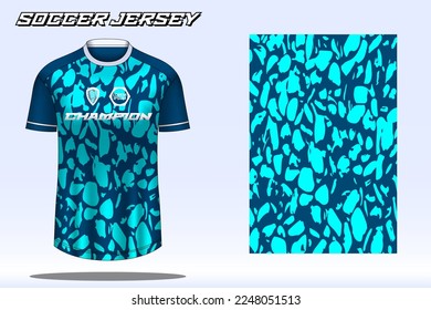 Soccer jersey sport t-shirt design mockup for football club