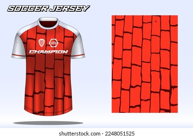 Soccer jersey sport t-shirt design mockup for football club