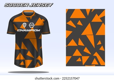 Soccer jersey sport t-shirt design mockup for football club