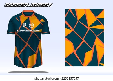 Soccer jersey sport t-shirt design mockup for football club