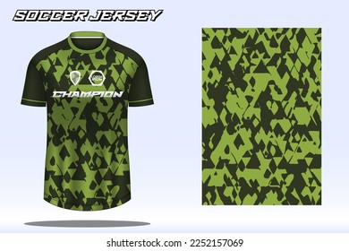 Soccer jersey sport t-shirt design mockup for football club