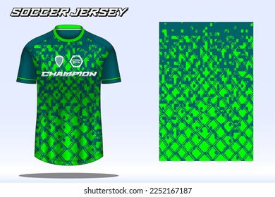 Soccer jersey sport t-shirt design mockup for football club