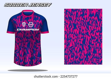 Soccer jersey sport t-shirt design mockup for football club