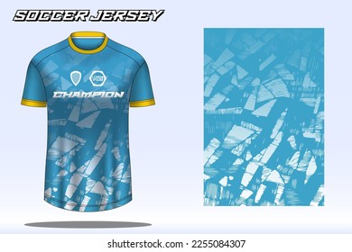 Soccer jersey sport t-shirt design mockup for football club
