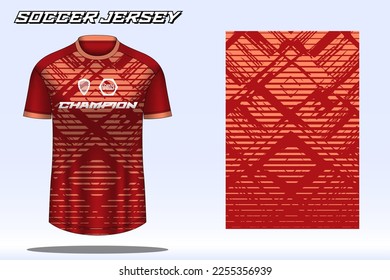 Soccer jersey sport t-shirt design mockup for football club