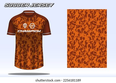 Soccer jersey sport t-shirt design mockup for football club