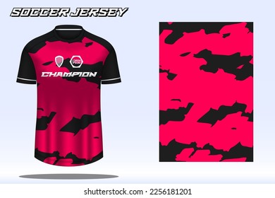 Soccer jersey sport t-shirt design mockup for football club