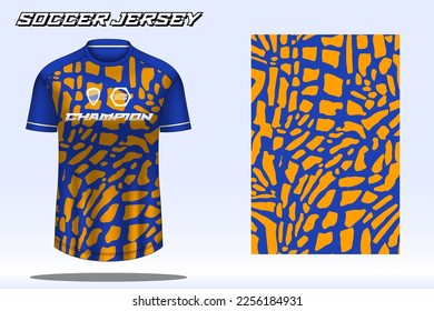 Soccer jersey sport t-shirt design mockup for football club