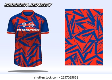 Soccer jersey sport t-shirt design mockup for football club