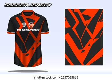 Soccer jersey sport t-shirt design mockup for football club