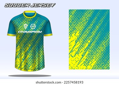 Soccer jersey sport t-shirt design mockup for football club