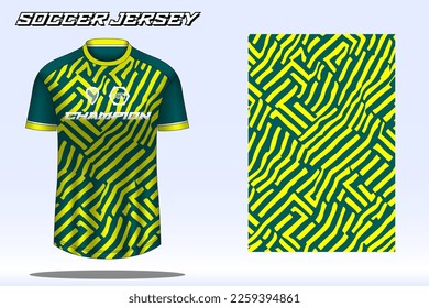 Soccer jersey sport t-shirt design mockup for football club