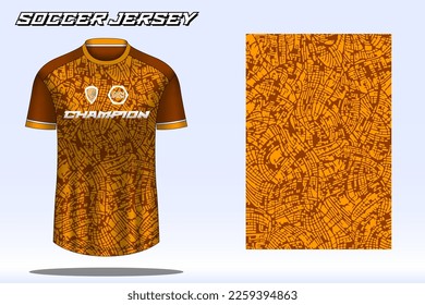 Soccer jersey sport t-shirt design mockup for football club