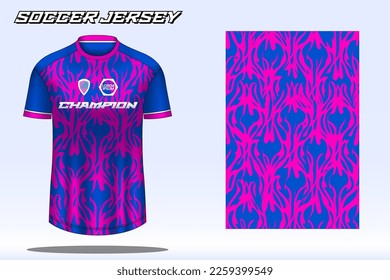 Soccer jersey sport t-shirt design mockup for football club