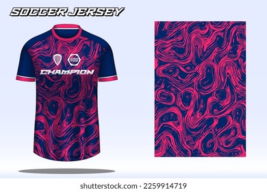 Soccer jersey sport t-shirt design mockup for football club