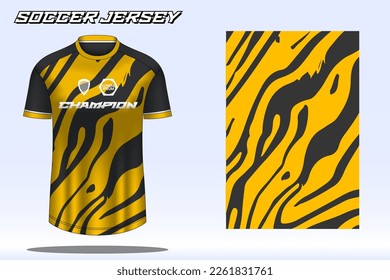 Soccer jersey sport t-shirt design mockup for football club