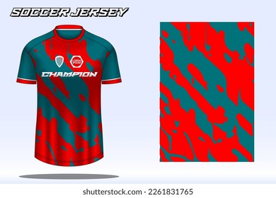 Soccer jersey sport t-shirt design mockup for football club