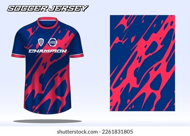 Soccer jersey sport t-shirt design mockup for football club