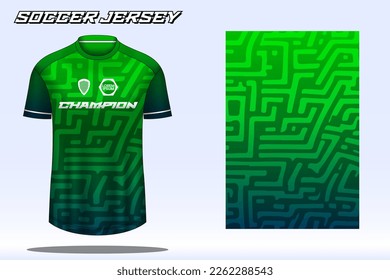 Soccer jersey sport t-shirt design mockup for football club