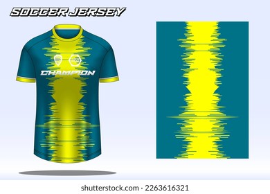 Soccer jersey sport t-shirt design mockup for football club