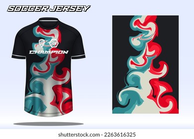 Soccer jersey sport t-shirt design mockup for football club