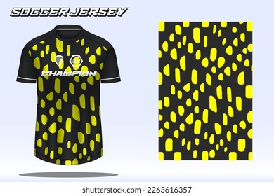 Soccer jersey sport t-shirt design mockup for football club