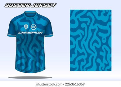 Soccer jersey sport t-shirt design mockup for football club