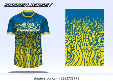 Soccer jersey sport t-shirt design mockup for football club