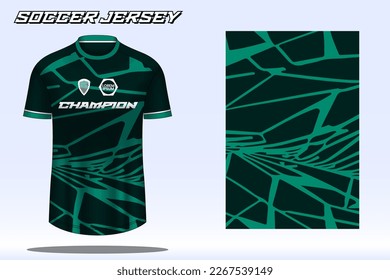 Soccer jersey sport t-shirt design mockup for football club