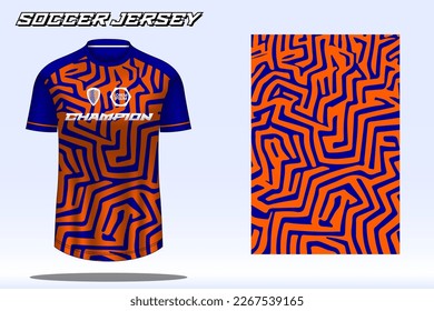 Soccer jersey sport t-shirt design mockup for football club