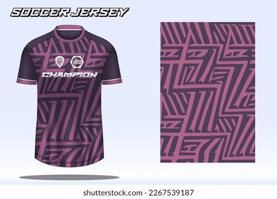 Soccer jersey sport t-shirt design mockup for football club