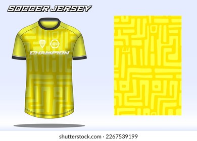 Soccer jersey sport t-shirt design mockup for football club