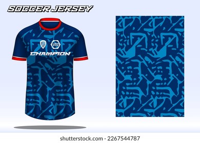 Soccer jersey sport t-shirt design mockup for football club