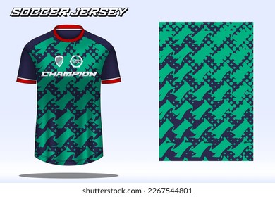 Soccer jersey sport t-shirt design mockup for football club