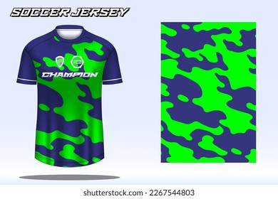 Soccer jersey sport t-shirt design mockup for football club