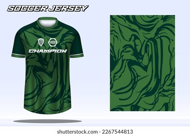 Soccer jersey sport t-shirt design mockup for football club
