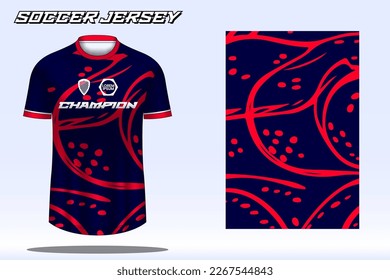 Soccer jersey sport t-shirt design mockup for football club