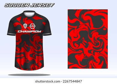 Soccer jersey sport t-shirt design mockup for football club
