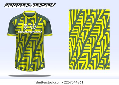 Soccer jersey sport t-shirt design mockup for football club
