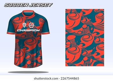 Soccer jersey sport t-shirt design mockup for football club