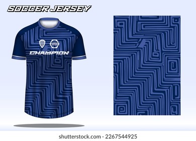 Soccer jersey sport t-shirt design mockup for football club