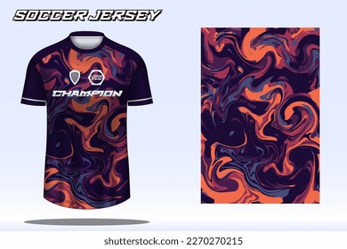 Soccer jersey sport t-shirt design mockup for football club