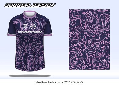 Soccer jersey sport t-shirt design mockup for football club