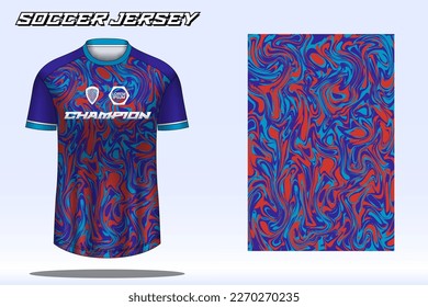 Soccer jersey sport t-shirt design mockup for football club