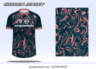 Soccer jersey sport t-shirt design mockup for football club